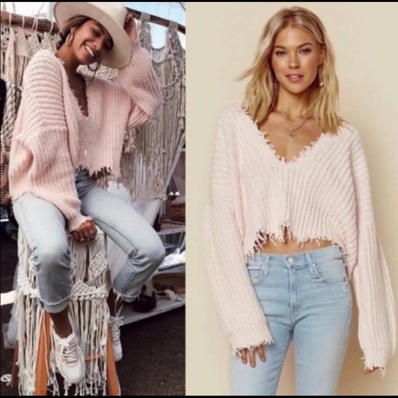 Wildfox Sweaters - NWT Wildfox seashell pink palmetto sweater